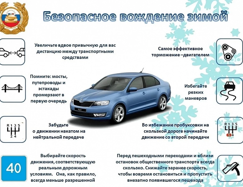 Управление транспортным средством в зимний период